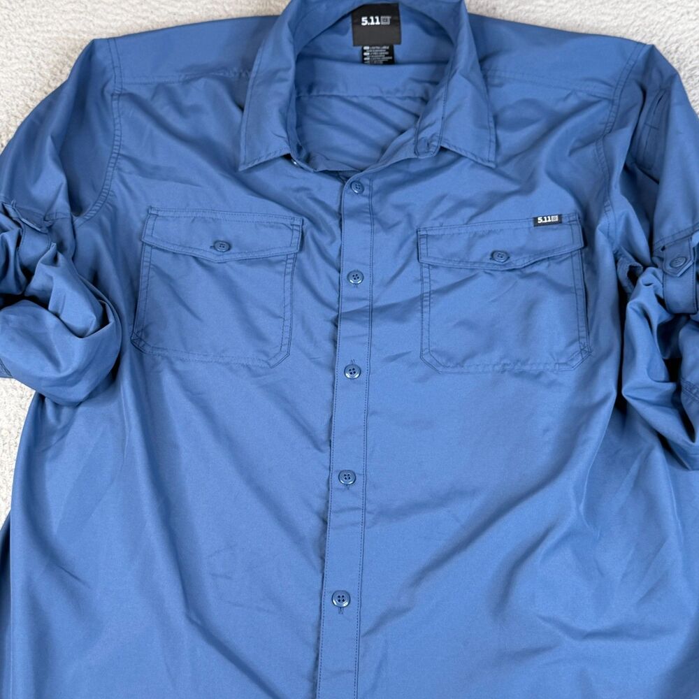 5.11  TACTICAL Shirt Mens XXL Roll Tab Sleeve Button  Performance UPF 50+ Vented